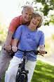Retired couple on bike