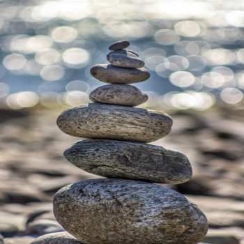 pebbles balanced on top of each other