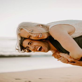 happy man and woman